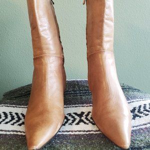 Costume National Camel Brown Mid-Calf Boots